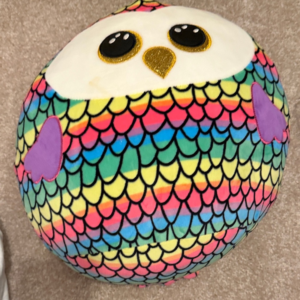 Rainbow Ty Plush Owl Toy